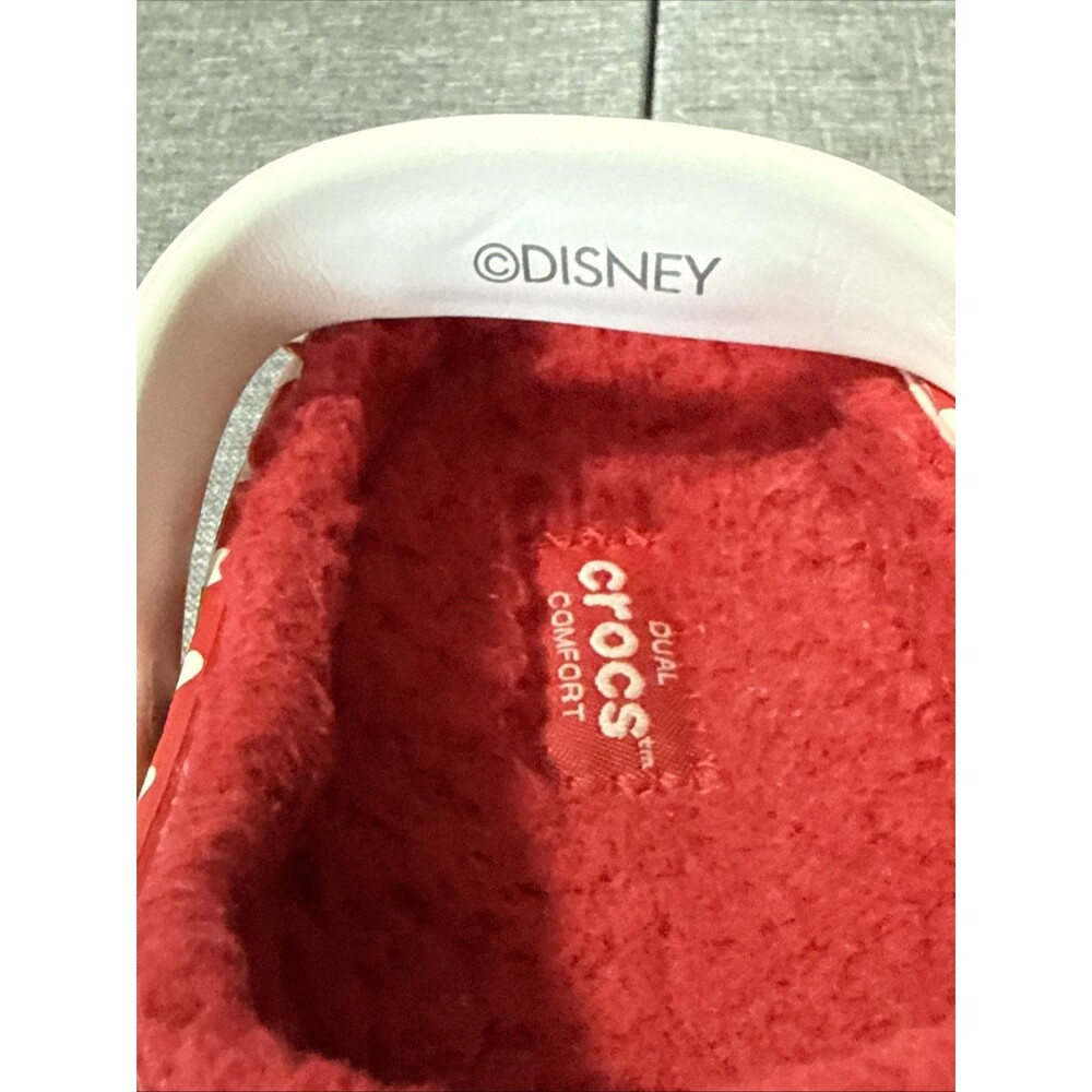 Crocs Classic Disney Minnie Mouse Fleece Lined Clogs Kids J3 - Picture 10 of 10